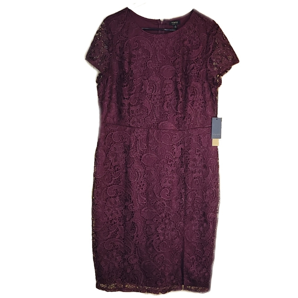Marée Pour Toi Cocktail Dress - SIZE 16 cranberry red